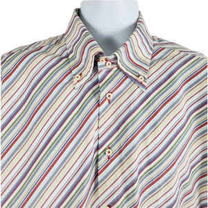 Caliban Italian Button Down Dress Shirt Multicolor XL